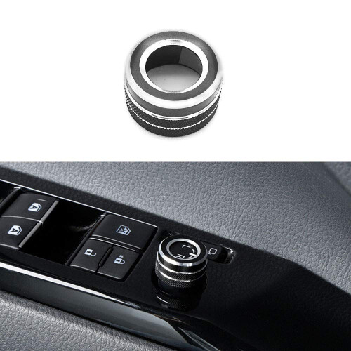 5PCS Aluminum Car Center Console Knobs Decoration AC Air Conditioning+Audio+Function+Rear Mirror Knob  Covers Trim for  Camry 2018 XV70 1