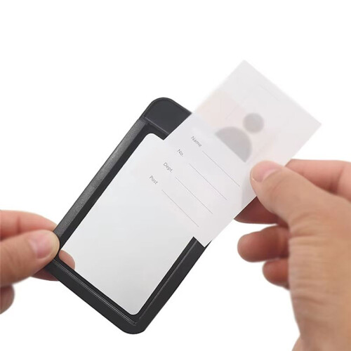 5PCS Work Permit Card Set - Rope Retractable Neck Hanging Document Card Set - Chest Tag Access Control Protective Set 2