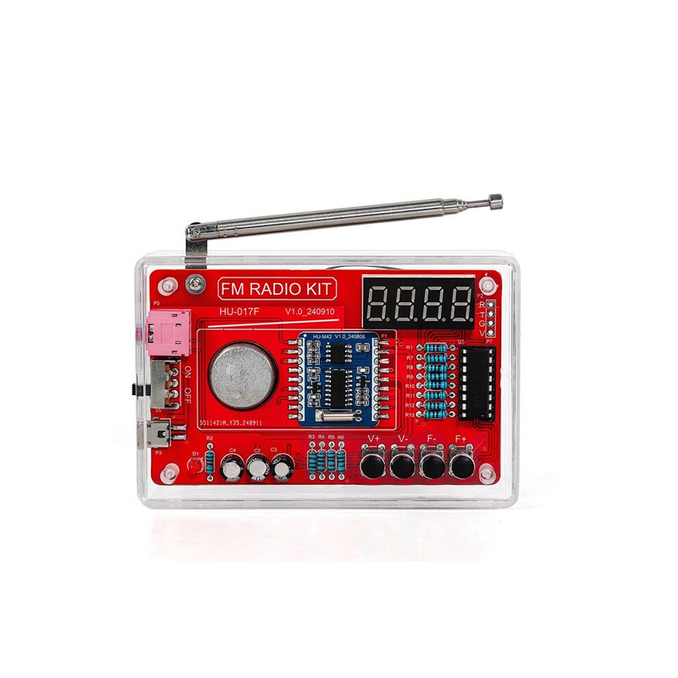 Diy Fm Radio Electronic Kit 87-108Mhz Fm Radio Diy Welding Practice Parts Rda580 Diy Soldering Project Practice Solder 4713392617942