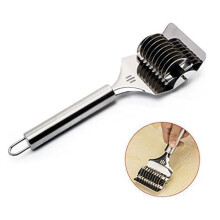High Grade Stainless Steel Noodle Lattice Roller Dough Cutter for Kitchen Cooking Tools