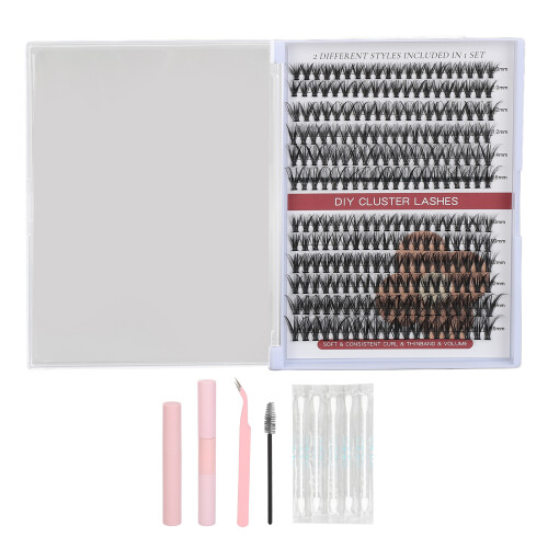 240 Clusters 30D+40D False Eyelashes Kit | 10-16mm Dense DIY Extensions 1