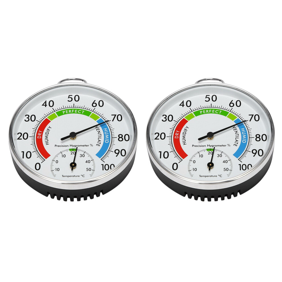 2X Temperature And Humidity Analog Indicator Indoor Outdoor Thermometer Hygrometer L15 6034107180031