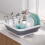 Portable Foldable Dish Rack,Kitchen Drainer for Dishes,Tableware Storage Organizer with Drying Shelf,Home Essential 3