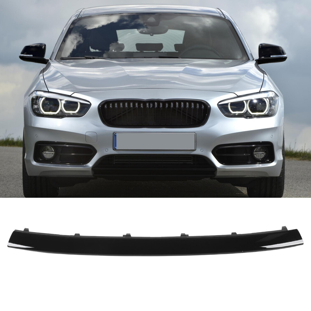 Gloss Front Bumper Trim Cover For 1 Series F20 F21 2016-2019 Black 4641385987300