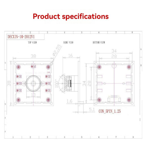 2X USB Camera Module 720P 30 Frames Industrial Camera Face Recognition Image Acquisition Driver-Free for Android Linux 2