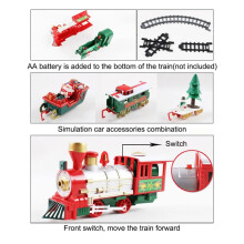 Electric Christmas Train Toy Railway Car Racing with Music Santa Claus Christmas Tree Decoration Train