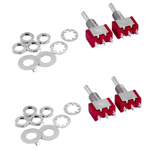4 Pcs AC 250V 2A 120V 5A SPDT /Off/ 3 Position Momentary Toggle