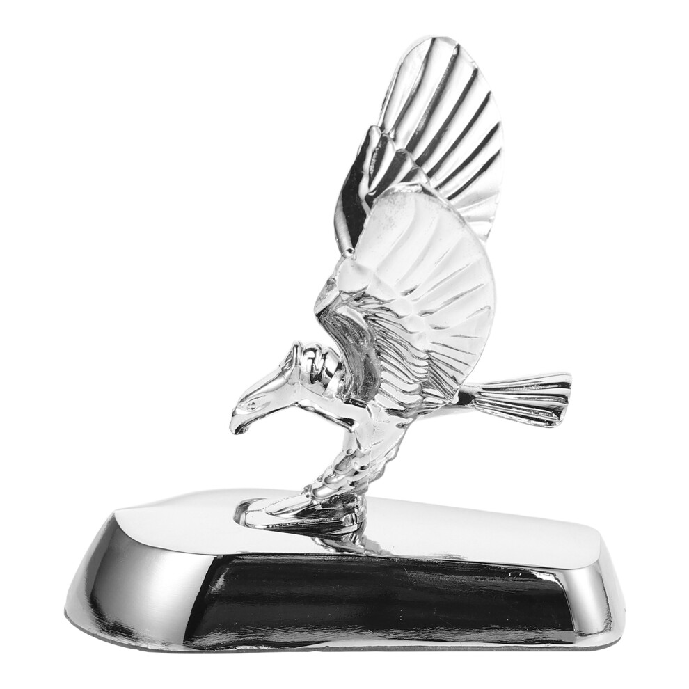 Durable Metal Eagle Car Emblem 3D Hood Bonnet Badge Silver 3681869137204