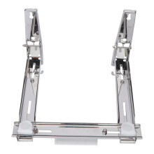 3Pcs Stainless Steel Microwave Oven Rack Wall Mount Retractable Silver