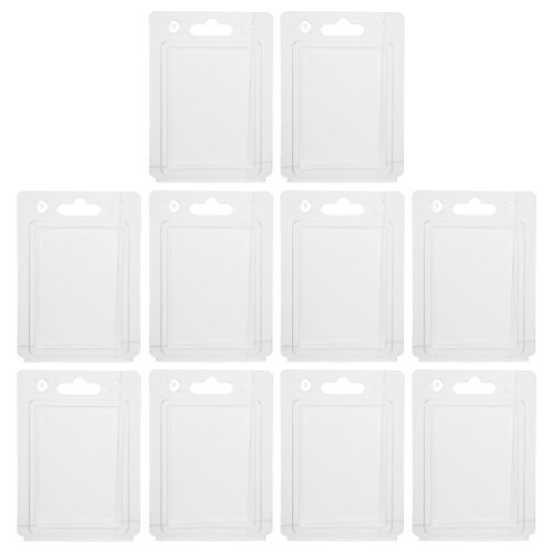 10Pcs Reusable Clear Clamshell Packaging Box for Electronic Products