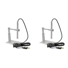 2set 2MP USB Digital Microscope 500X 8 LED Camera Stand Microscopy CMOS Sensor 2 Megapixel Light Source Control Wheel