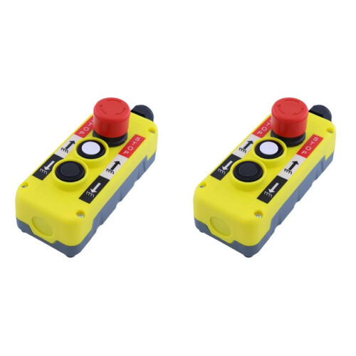 2X Electric Crane Remote Control Push Button Emergency Stop  Rainproof  Down Hoist  Wear-Resistant
