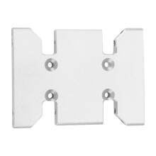 RC Car Gearbox Skid Plate Aluminum Alloy High Strength Silver for SCX10 PRO