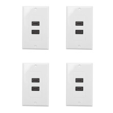 4X 2- Wall Face Plate Panel Outlet 1080P Cover Coupler Socket HOT