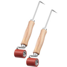 2 Peças de Rolo de Costura com Sonda de Teste de Costura, Rolo de Silicone para Telhados de 40 mm, Ferramenta Combinada de Alisamento para Marcenaria