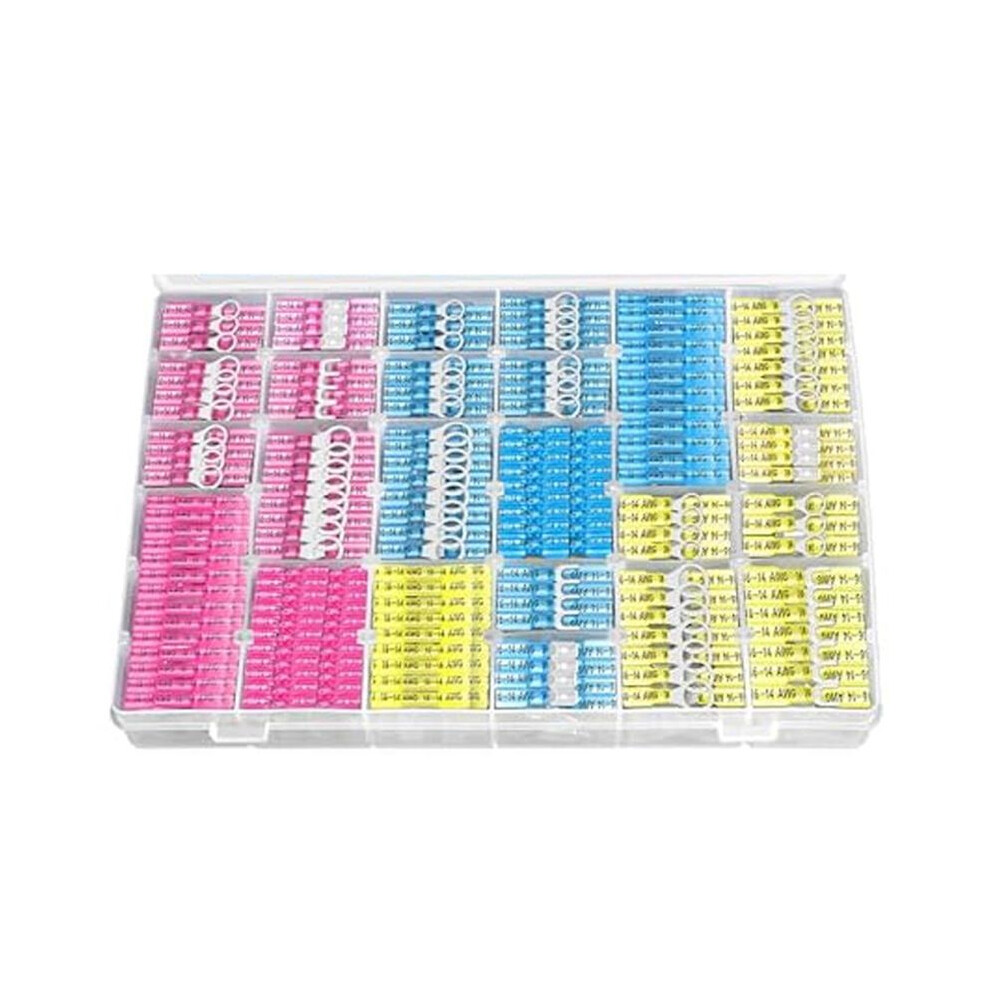 720Pc Heat Shrink Wire Connectors,Electrical Waterproof Crimp Butt Terminals,Insulated Spade Connectors For Marine Truck 4711397544225