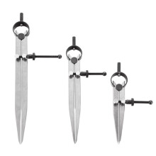 3 Peças Divisor de Asa de Mola com Fechadura Ajustável 4/6/8 Polegadas Pinça de Aço Carbono Ferramenta de Medição Bússola de Couro