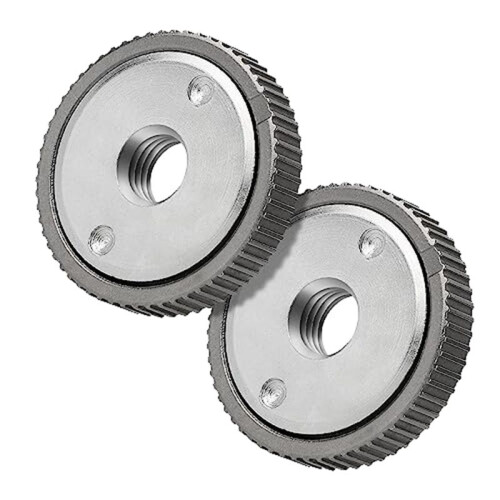 2 Plaques de Pression pour Meuleuse D'Angle, ÉCrou de Serrage à DéGagement Rapide M14 pour Meuleuse D'Angle - Argent.