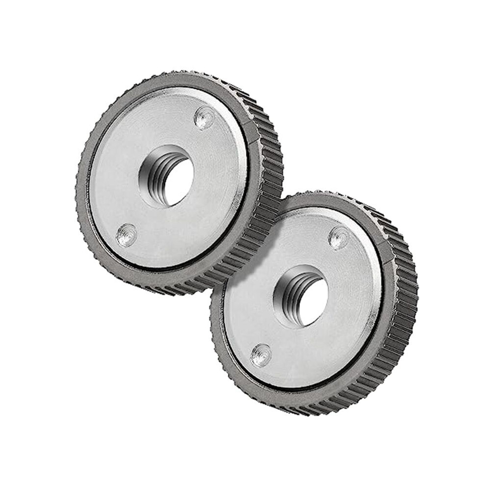 2Pcs Angle Grinder Pressure Plate, M14 Quick Release Angle Grinder Clamping Flange Nut-Silver 6031611106533