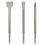 SDS- Chisel Set for Rotary Hammer Drills, 3PC Masonry Concrete Drill Bit Set, Point Flat Scaling Chisels 1