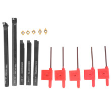 Soporte de Herramienta de Torneado de Torno Indexable de VáStago de 8 Mm con Insertos de Carburo CCMT060204 DCMT070204 para MáQuina CNC
