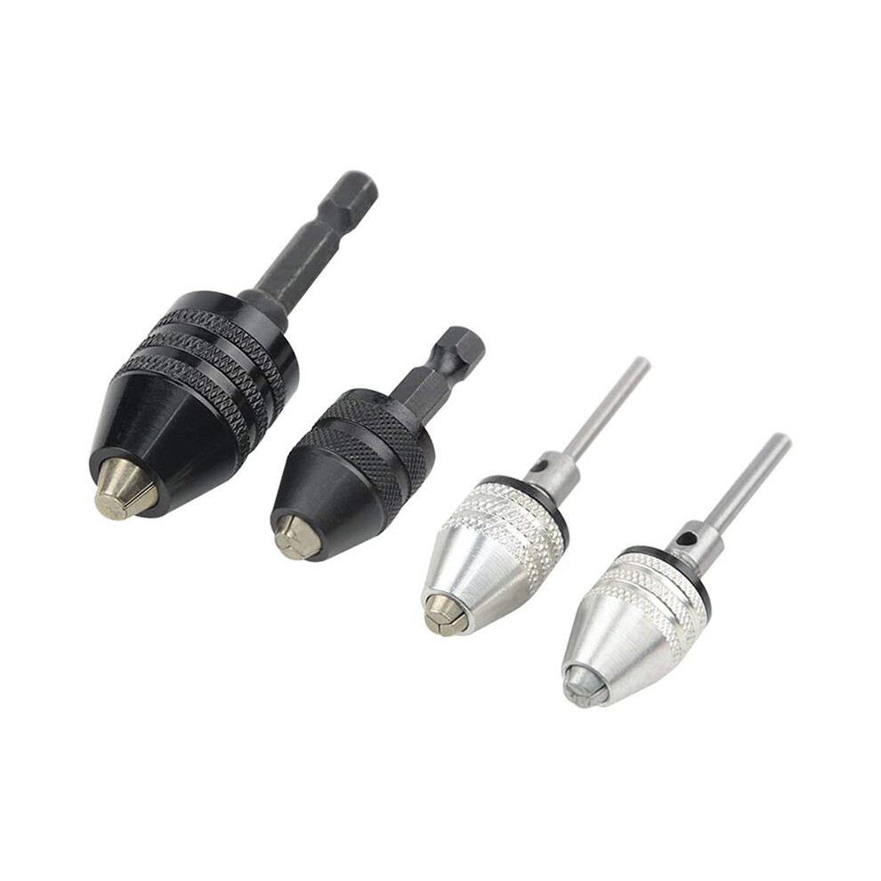 4Pcs Drill Chuck Quick Change Adapter 3-Jaw Drill Chuck Screwdriver Adapter Electric Drill Conversion Chuck Set 6132123183118