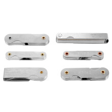 6 StüCk Rostfreier Stahl Radius Lehre mit FüHler Lehren Set Bogen Radius Verrundung Lehre und 0,04-0,88 Mm Abstand Messung Werkzeug