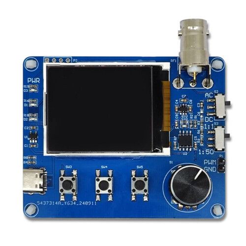 Digital Oscilloscope Simple Waveform Measurement Frequency Meter Square Wave Output with 1.8inch LCD Screen