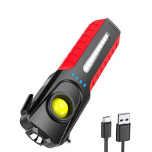 Multifunktionell LED COB-Ficklampa med Fönsterbrytare, 1200 Lumen Magnet Utomhus Handhållen Nödbelysning