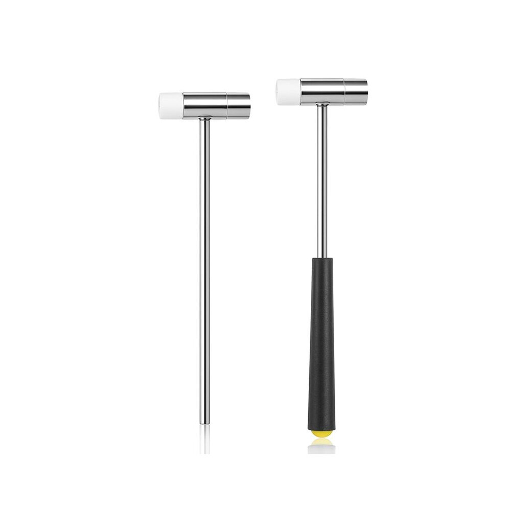 2 Pcs Dual Small Hammer, 7 Inches Light Weight Hammer Silicone And Metal Jewelry Mallet Hammer 6034087685137