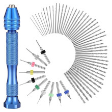 57 Delar Handborrset, 46 Delar Skruvstäd med Mikrospiral och 10 Delar -Skärbitar för Kretskort för Lerhantverk