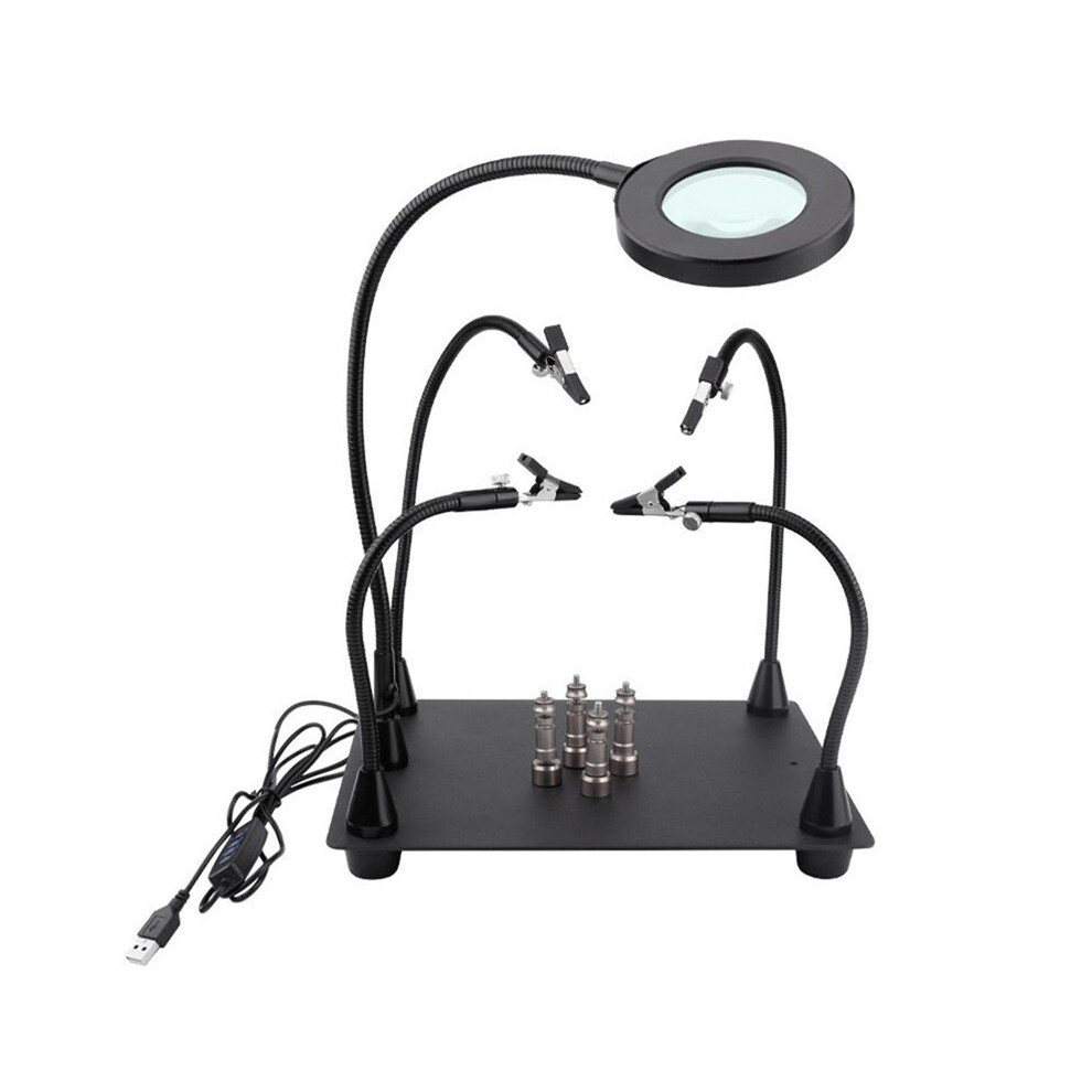 Usb Magnet Welding Holder The Third Hand Helping Hands Soldering Station For Electronic Repair Soldering Fixture 4712733477665