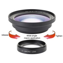 3Stück Professionelles 37 mm Makro + 72 mm Weit Winkel Objektiv 0,39 Fach Full Hd für 4K Camcorder