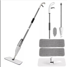 Spray Microfibre Pad Floor Cleaning Mop for All Floor Types Bottle W/ 2 Pads