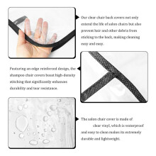 12 Pack Salon Chair Cover Protectors,Clear Square Hairdressing Chair Back Covers for Fits Most Standard Chairs