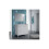 Columna de baño de 2 puertas con almacenaje vertical en blanco brillo 182x30 cm Koncept 4