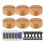 6 Pcs Christmas 3D Night LED Lamp Base Gift 16 Colors LED Light Display Base with Remote Control USB Cable Lamp Base 1