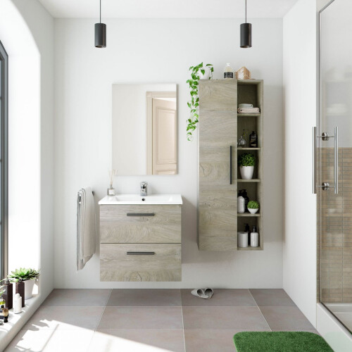 Mueble de baño Aruba 60 con espejo 1