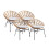 Pack 4 sillones de ratán 70x60 cm Talma 6
