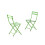 Set de exterior mesa y 2 sillas plegables Gio 3
