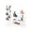 Pack estantería de diseño modular en blanco brillo Zoe 6