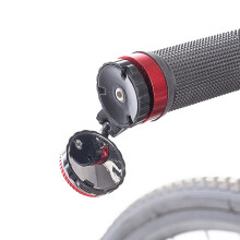 Bicycle Rearview Mirrors 360 Adjustable Bike Handlebar Mirror Blast-Resistant Glass Lens Safe Bike Mirror with Warning Light