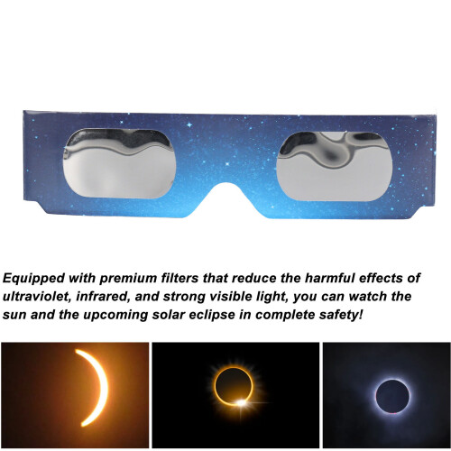 10Pcs Solar Eclipse Viewing Glasses Eye Protection for Kids Adults 2