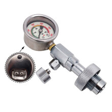 VéRificateur de Pression de RéServoir D'Air DIN avec Jauge 400 Bars Test de Pression de RéServoir Scba pour Bouteilles à Valve Din