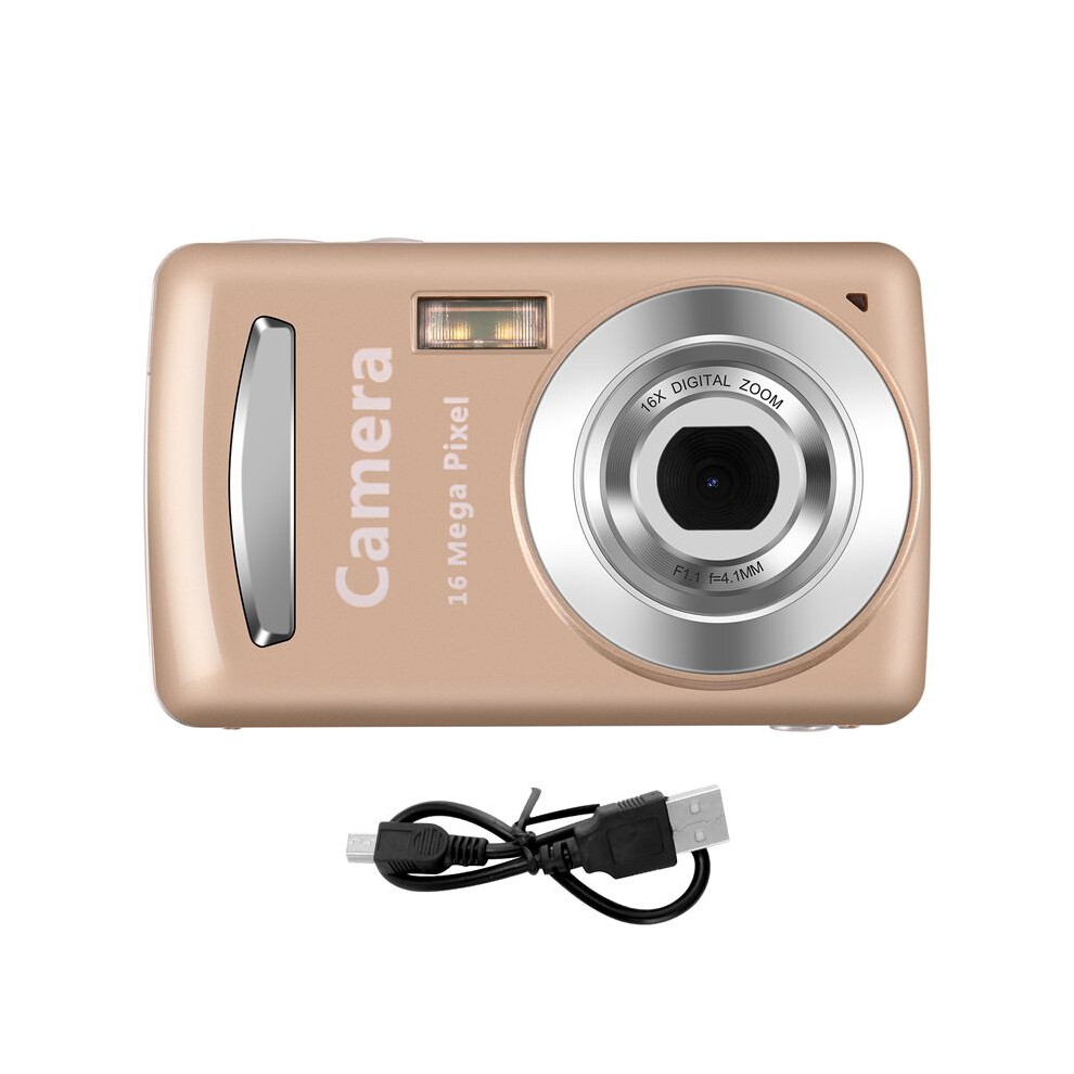 Digital Camera,Portable Cameras 16 Million Hd Pixel Compact Home Digital Camera For Kids Teens Seniors Golden 4713241399975