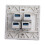 4-Port Ethernet Wall Plate USB 3.0 86x86mm Data Panel 12
