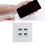 4-Port Ethernet Wall Plate USB 3.0 86x86mm Data Panel 15