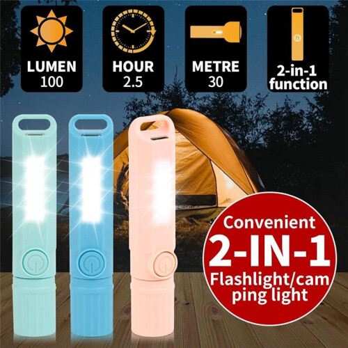 6 Pack USB C Rechargeable  Small LED Flashlights, Camping Lantern Combo Flashlight (6 Pack) 2