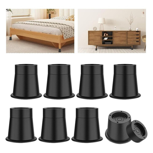 Elevadores de Cama de 3 Polegadas, Elevadores de Móveis para Serviços Pesados, Elevadores de Cama, Elevador de Cama Suporta Até 6.000 Libras, 8 1