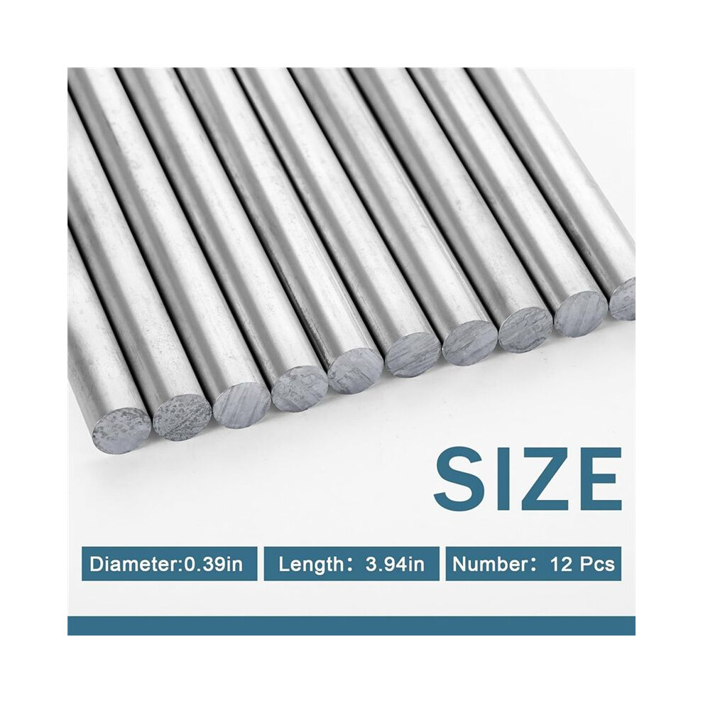 12 Pcs Zinc Rod Zinc Metal Anode Good Conductivity Smooth Surface For School Scientific Experiment Research 6033360307179